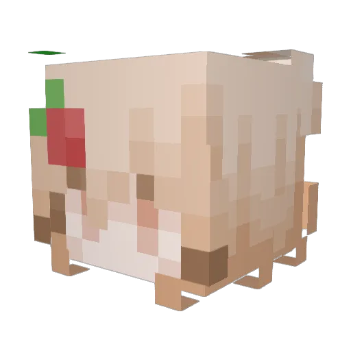 Elenasaas Minecraft avatar head, 3D render