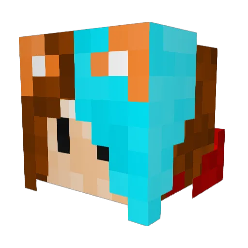 ElenatheHooman Minecraft avatar head, 3D render