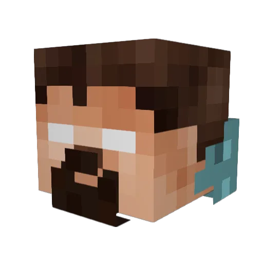 Eleneas Minecraft avatar head, 3D render