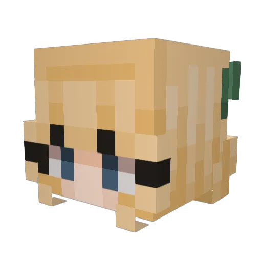 Elenhiril Minecraft avatar head, 3D render