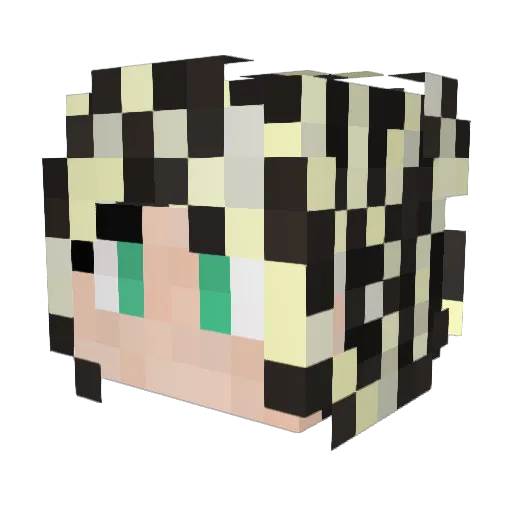 Eleniasalways Minecraft avatar head, 3D render
