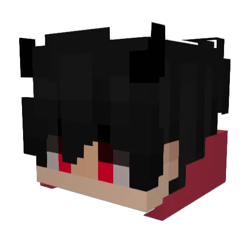 Elenss Minecraft avatar head, 3D render