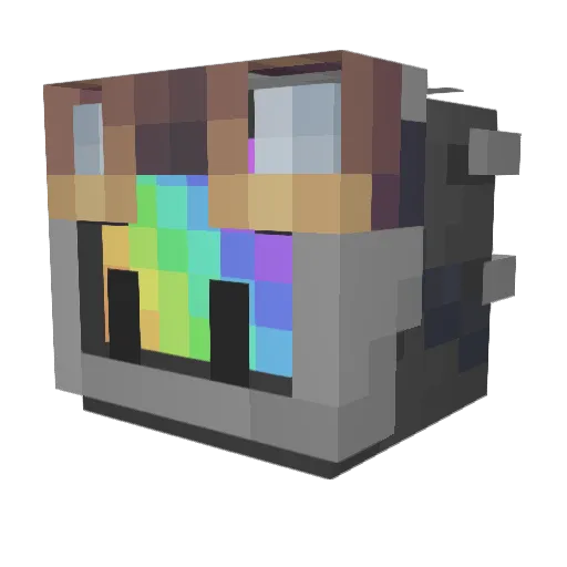 Elenwan Minecraft avatar head, 3D render