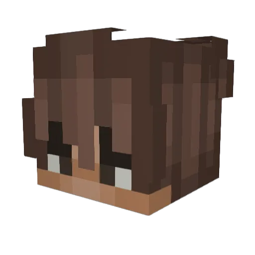 ElephantClouds Minecraft avatar head, 3D render