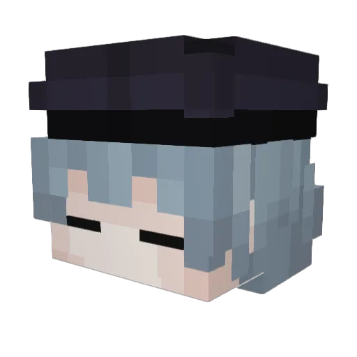 Elephant_Big Minecraft avatar head, 3D render