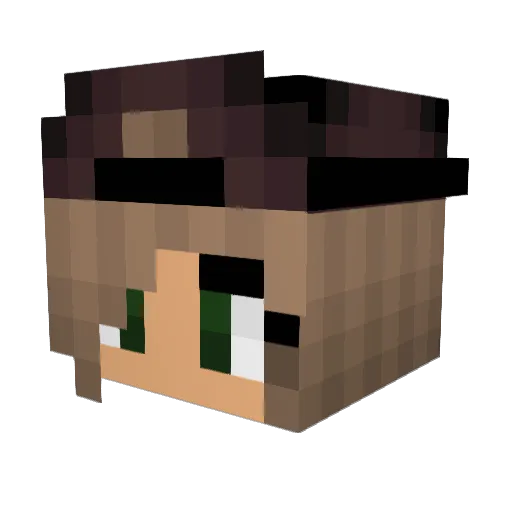 Elery1 Minecraft avatar head, 3D render
