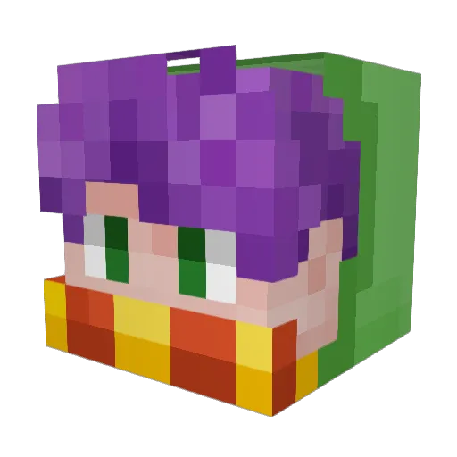 ElestialNdut Minecraft avatar head, 3D render