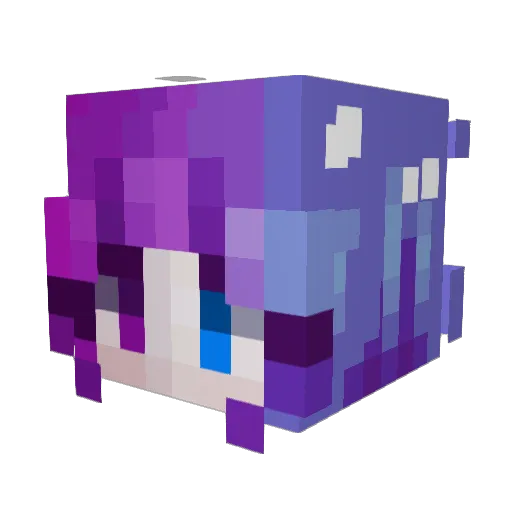 Elethereal Minecraft avatar head, 3D render