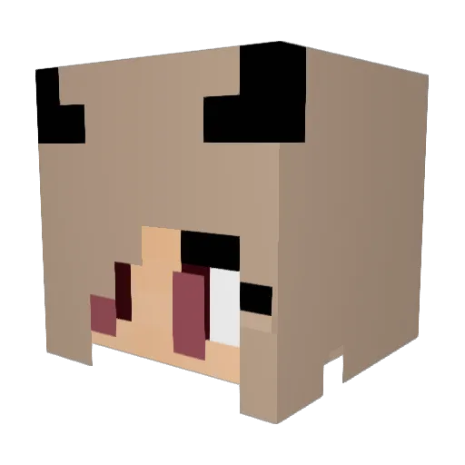 Eletven Minecraft avatar head, 3D render
