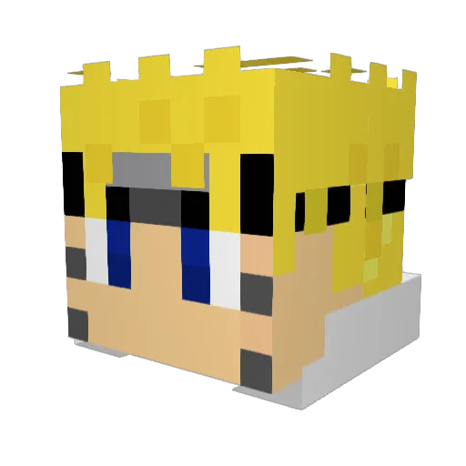Elev3 Minecraft avatar head, 3D render