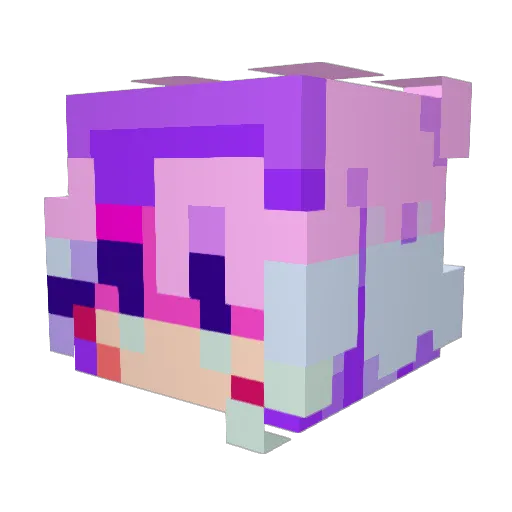 Elevareal Minecraft avatar head, 3D render