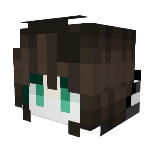 Eleven_wen Minecraft avatar head, 3D render