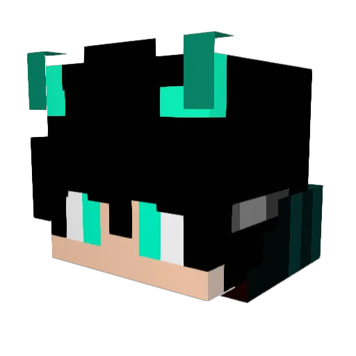 Elevenntv Minecraft avatar head, 3D render