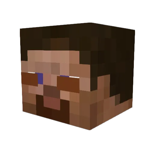 ElexGD Minecraft avatar head, 3D render