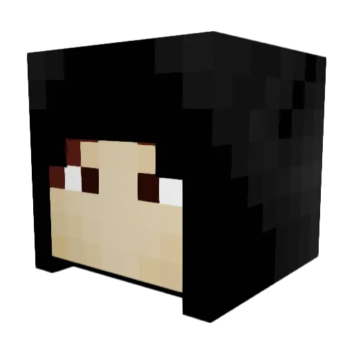 ElexLink Minecraft avatar head, 3D render