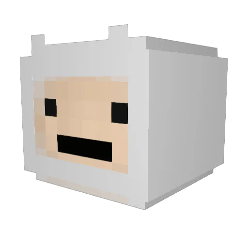 Elexion Minecraft avatar head, 3D render