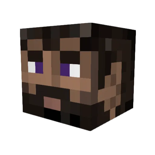 Elexori Minecraft avatar head, 3D render