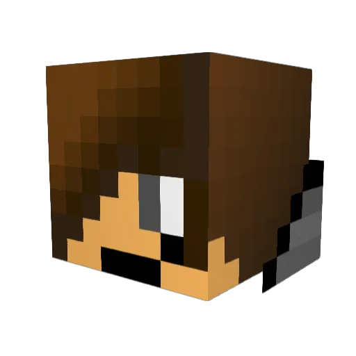 Eleze07 Minecraft avatar head, 3D render
