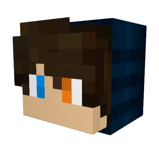 ElfRanger Minecraft avatar head, 3D render