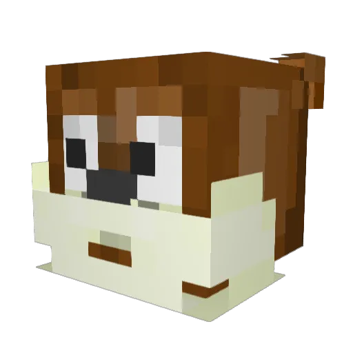 ElfTroll Minecraft avatar head, 3D render
