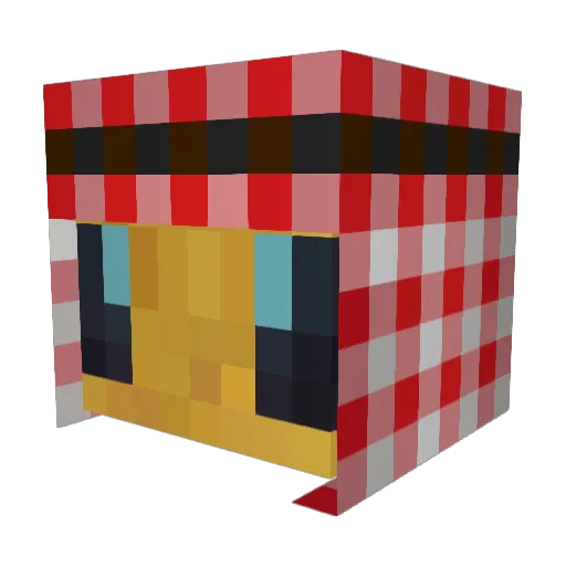 Elfacheritos Minecraft avatar head, 3D render