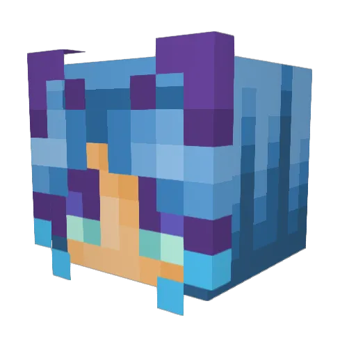 ElfeaW Minecraft avatar head, 3D render