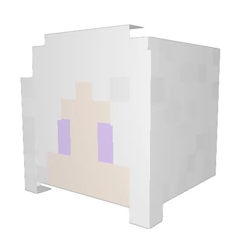 Elfen1012 Minecraft avatar head, 3D render
