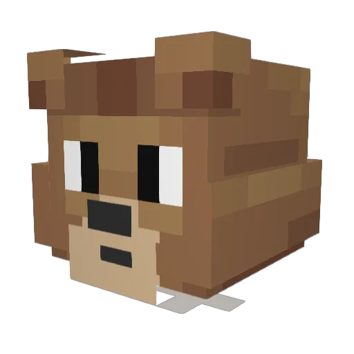 Elfenbenskusten Minecraft avatar head, 3D render
