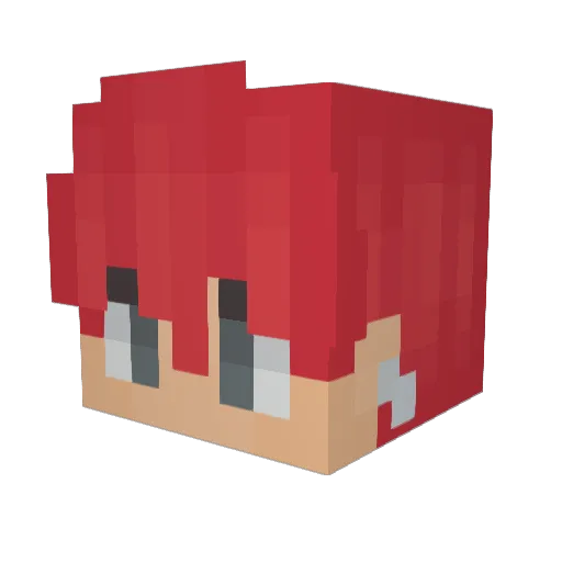 Elfendeath Minecraft avatar head, 3D render