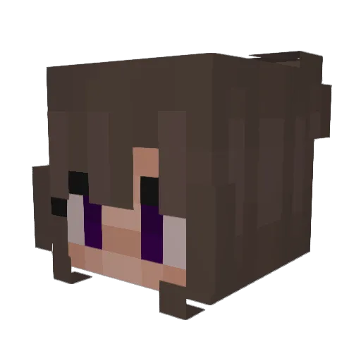 Elff_ Minecraft avatar head, 3D render