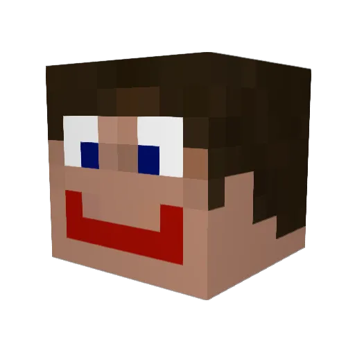 ElfiProductions Minecraft avatar head, 3D render