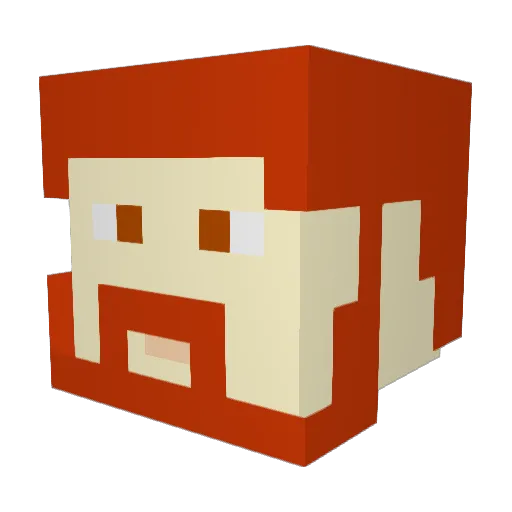Elfin1234 Minecraft avatar head, 3D render