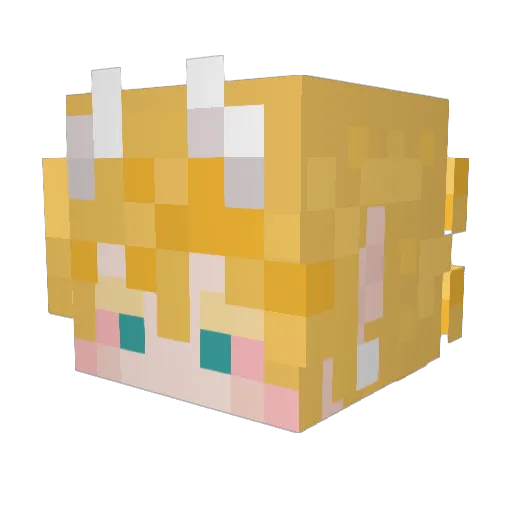 Elfinladh Minecraft avatar head, 3D render