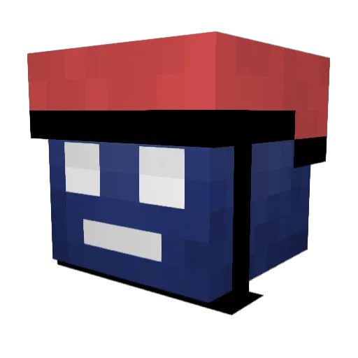 Elfler Minecraft avatar head, 3D render