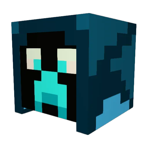 Elfline Minecraft avatar head, 3D render