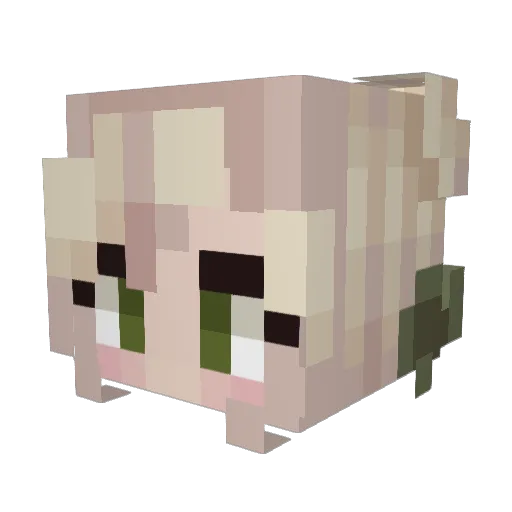 Elfmimi_27 Minecraft avatar head, 3D render