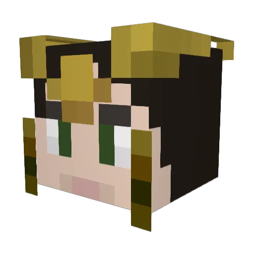 ElfoftheWild_ Minecraft avatar head, 3D render
