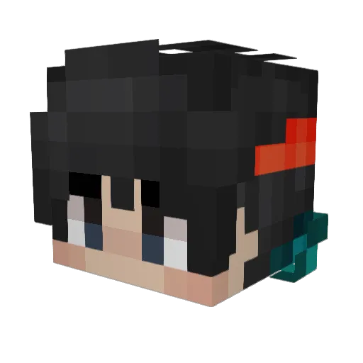 Elfonix Minecraft avatar head, 3D render