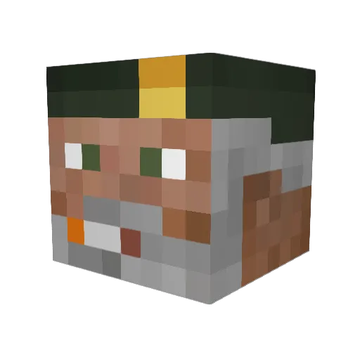 Elfonztm Minecraft avatar head, 3D render