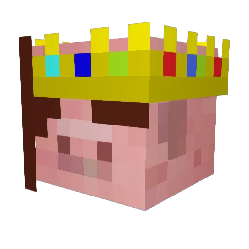 Elfort Minecraft avatar head, 3D render