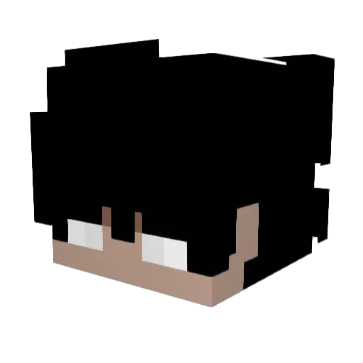 ElfoxRCF Minecraft avatar head, 3D render