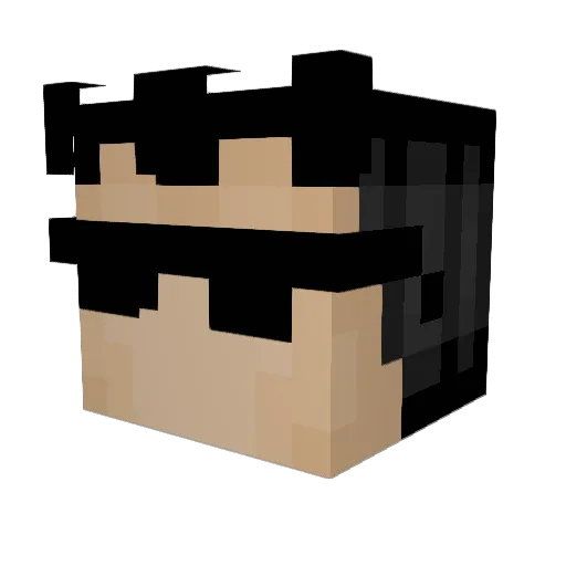 Elfredo28 Minecraft avatar head, 3D render