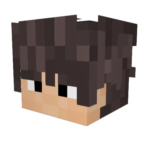 Elfxz Minecraft avatar head, 3D render