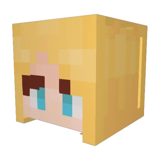 Elfy_Foxy Minecraft avatar head, 3D render