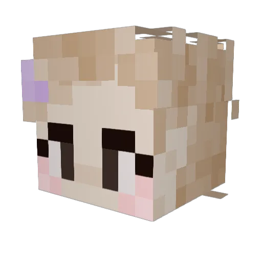 ElganS Minecraft avatar head, 3D render