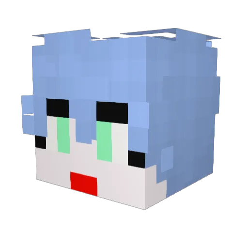 Elgang1 Minecraft avatar head, 3D render