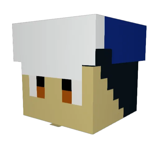 Elgoz Minecraft avatar head, 3D render