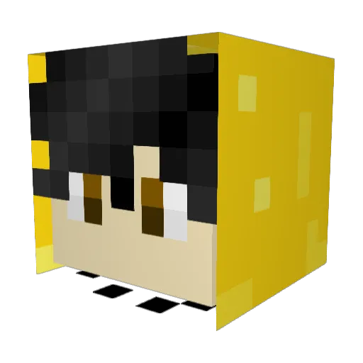 ElhombreP Minecraft avatar head, 3D render