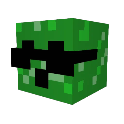 Elhoy Minecraft avatar head, 3D render