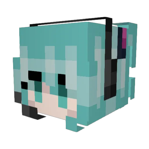 Elhueson Minecraft avatar head, 3D render